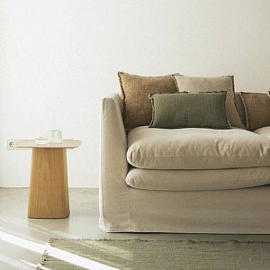 Подушка Лорена Каналс (Lorena Canals) "Этнос квадрат", хаки, 45 х 45 см